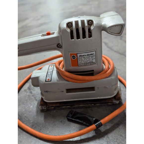 Black & Decker Deluxe Dual Action Sander #7420 Vintage AS IS Not Tested - Picture 3 of 11